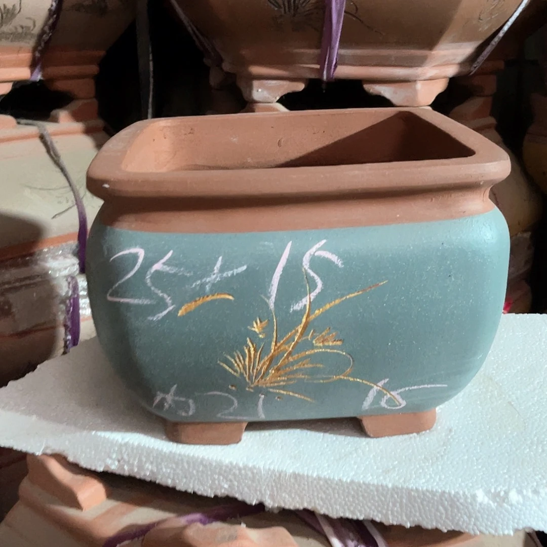 紫砂花盆四方盆一个