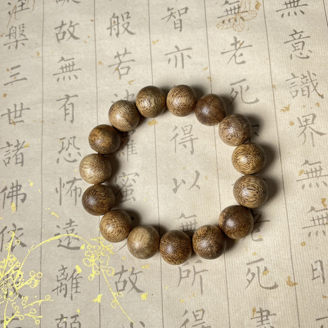 沉香柬pu寨手串单圈佳品16mm