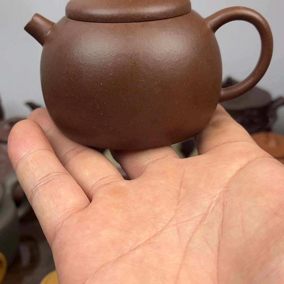 茶壶紫砂老紫泥半手工2