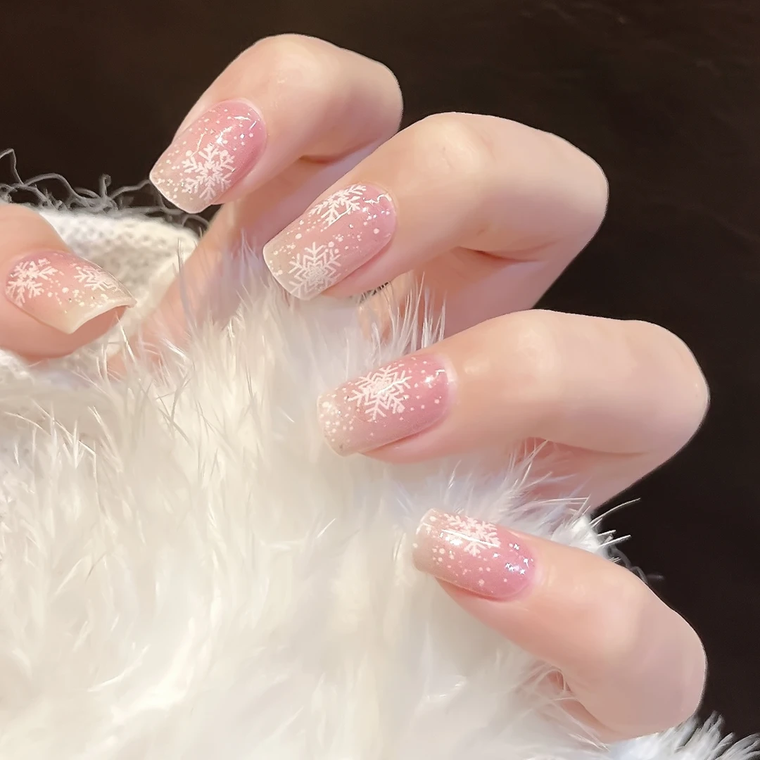 【ES1239】20指照灯变硬的uv半固化凝胶美甲贴纸全贴半烤指甲贴纸