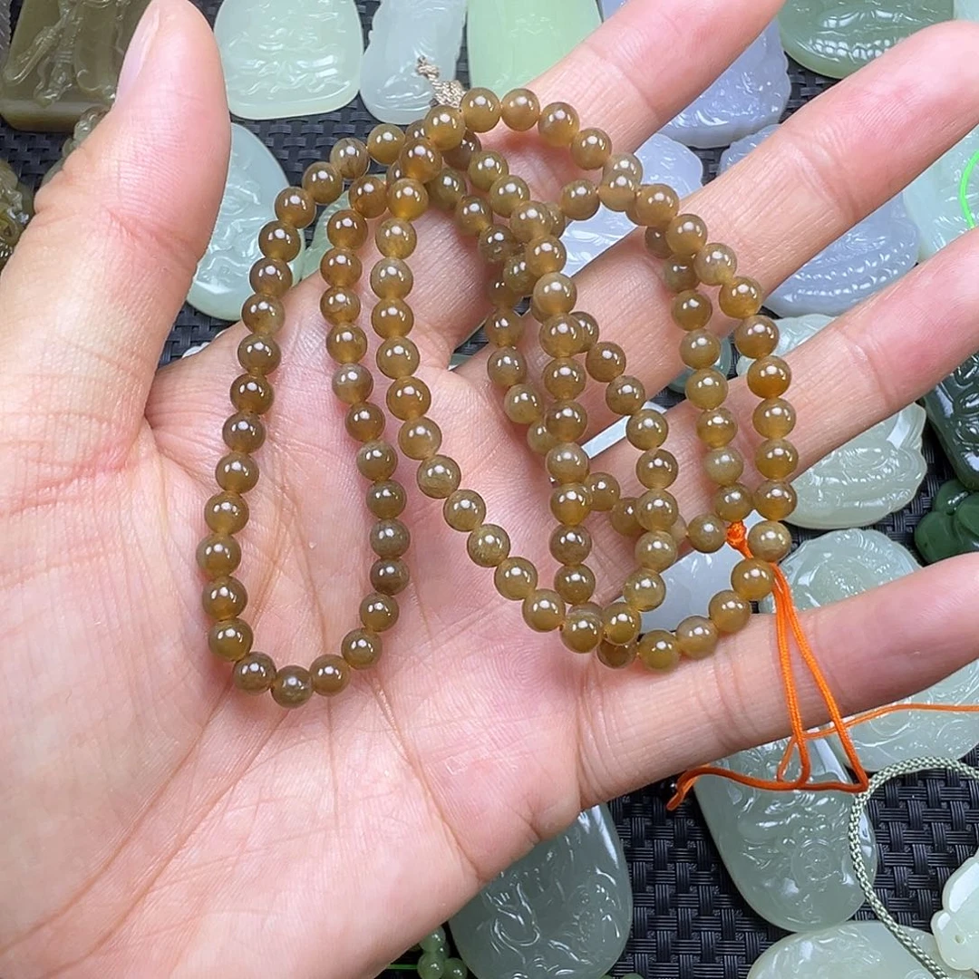 和田玉未镶嵌项圈卡5多圈