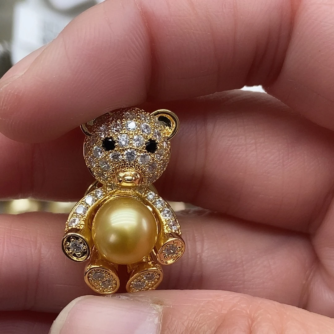 合金胸针海水珍珠
