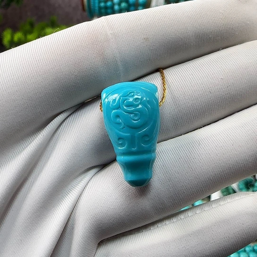 绿松石未镶嵌吊坠(不含链)22mm