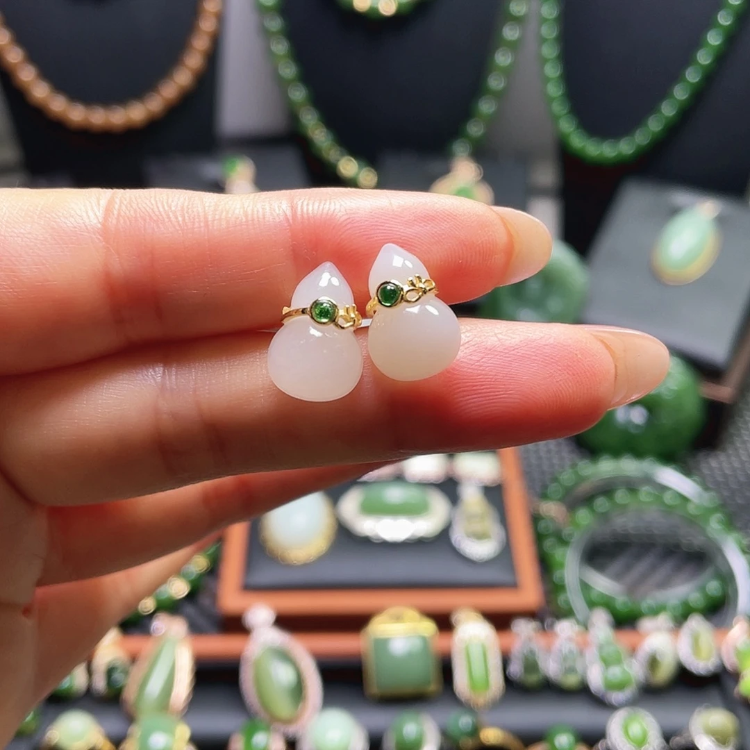 和田玉银S925镶嵌戒指