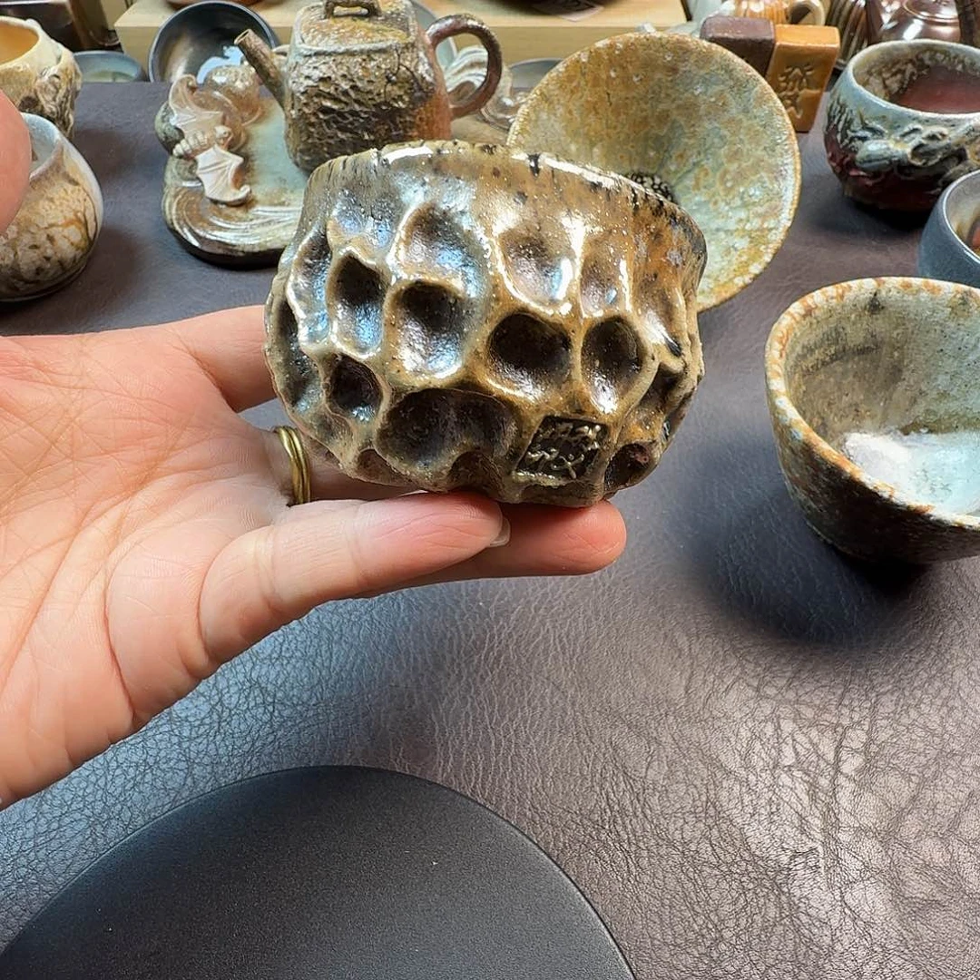 手工手作柴烧主人杯