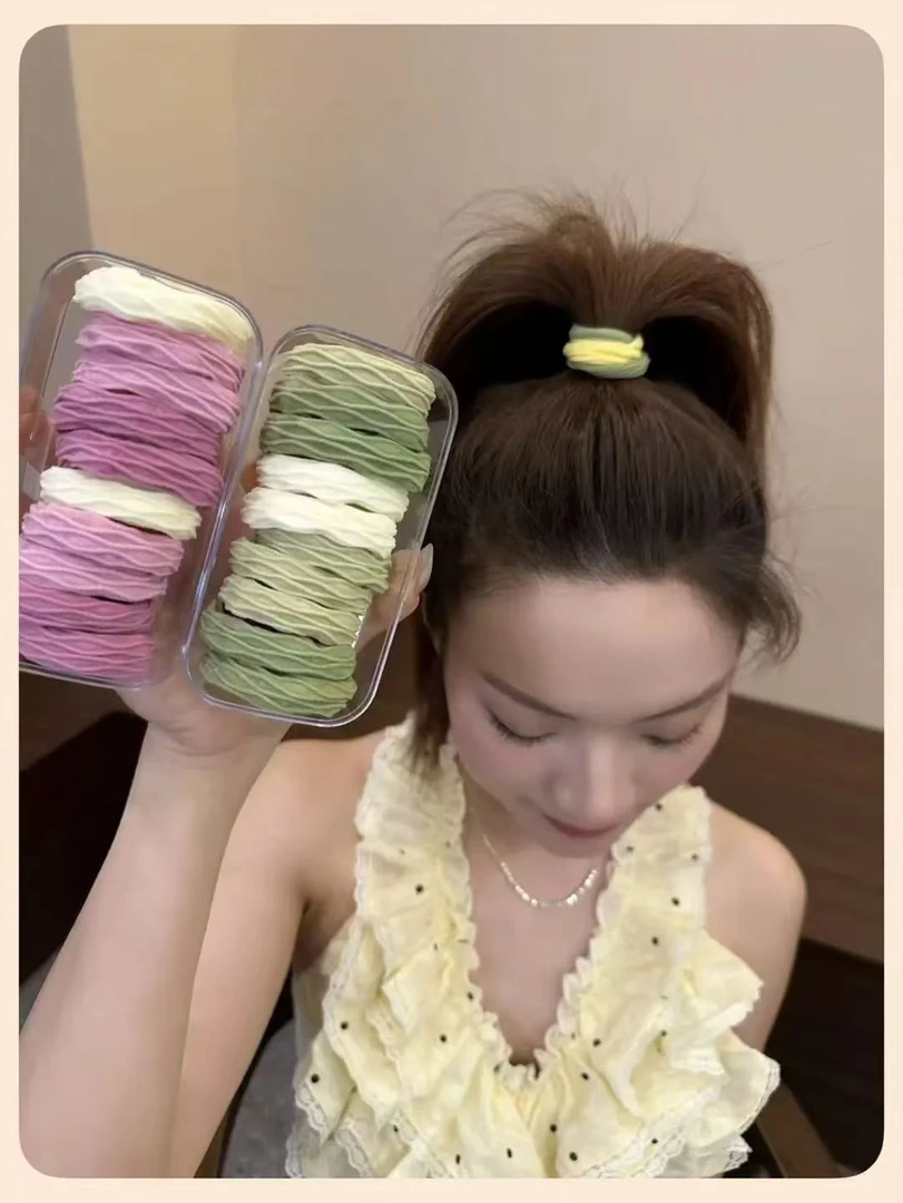 超柔软高弹力巨耐用高马尾盒装精品发绳皮筋扎发头绳2025新款