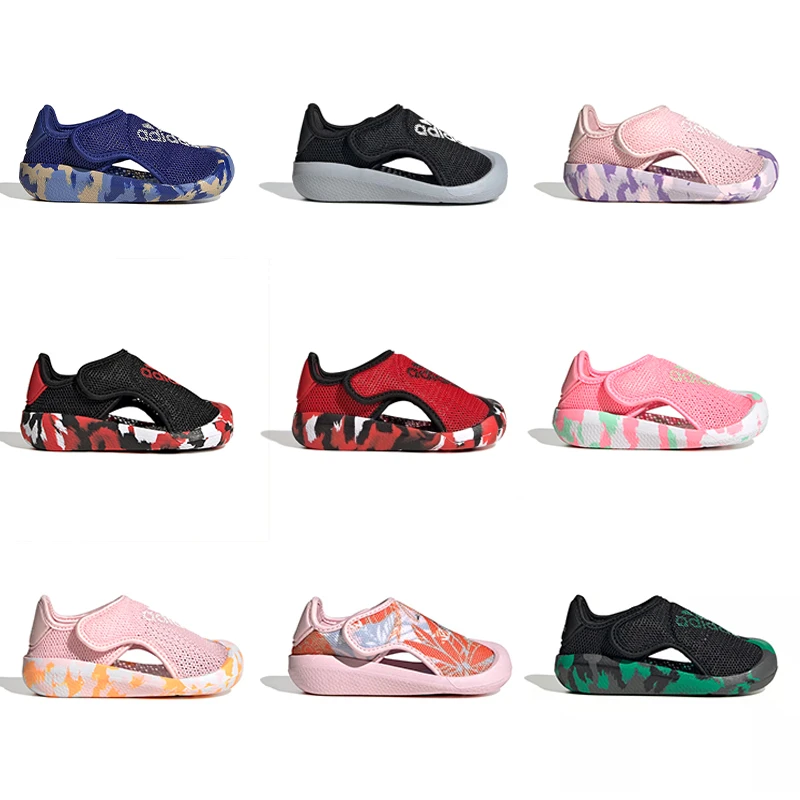 [小浮艇]阿迪达斯ALTAVENTURE欧若风哪吒红魔术贴包头童沙滩凉鞋