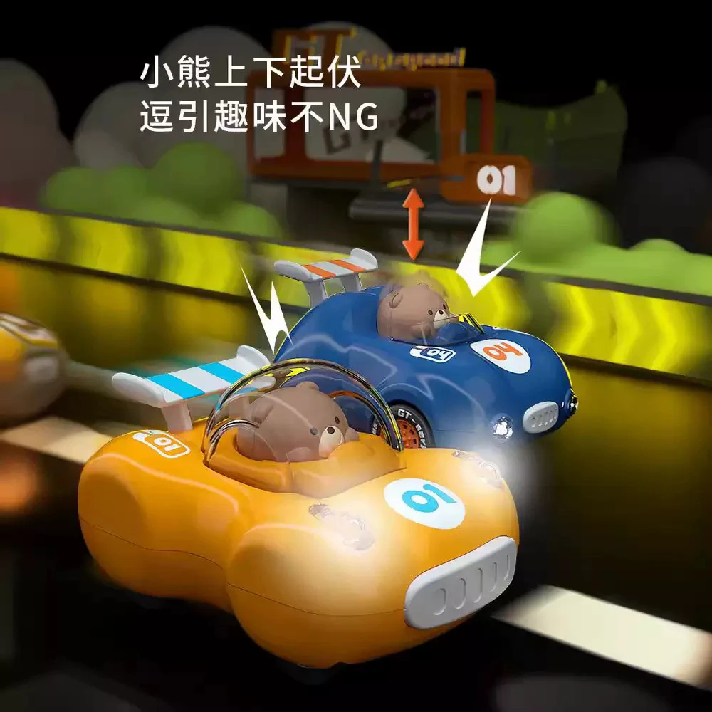 大号玩具车灯光惯性回力卡通小轿车套装小汽车儿童婴儿1-3岁耐摔