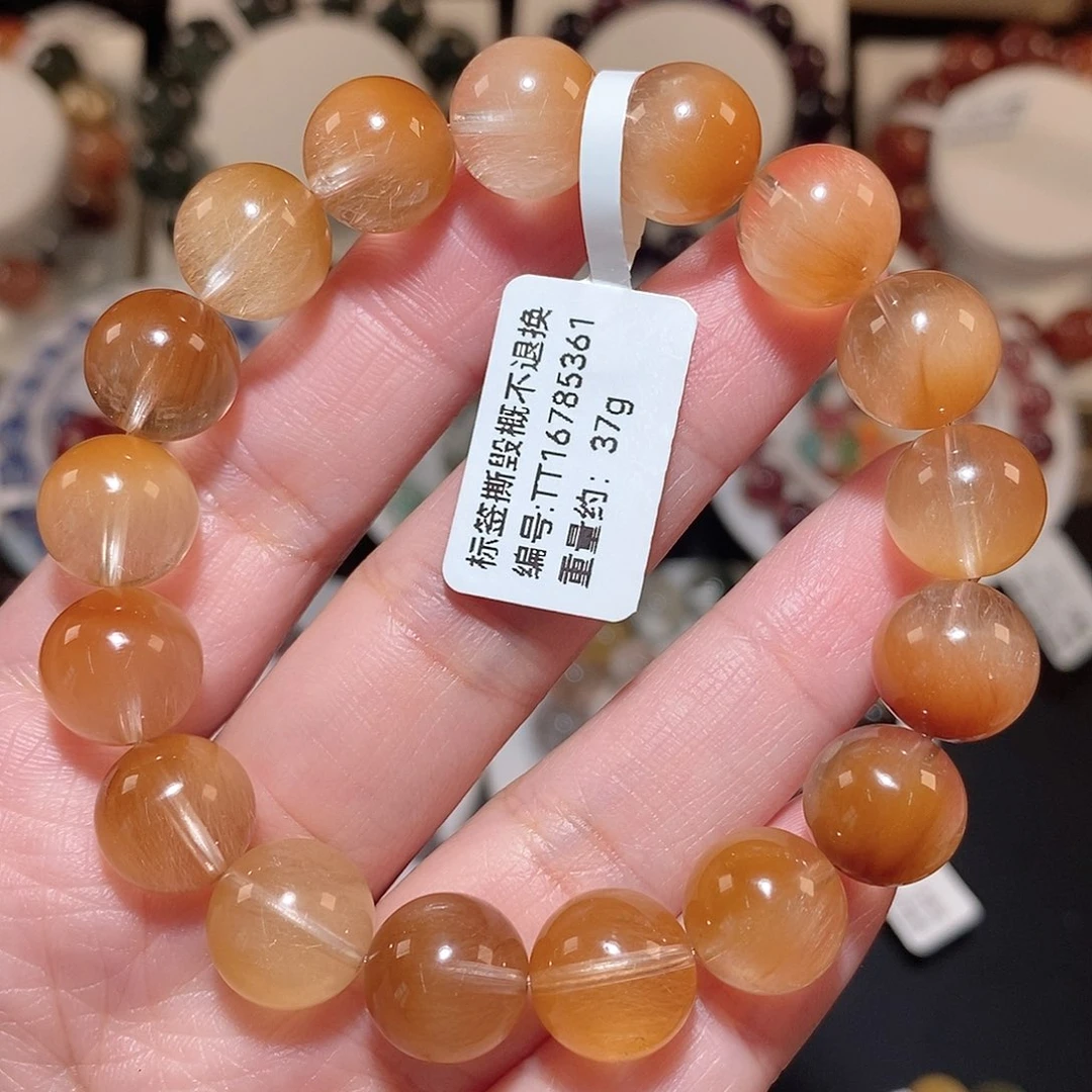 水晶手链未镶嵌F橘兔毛11.8