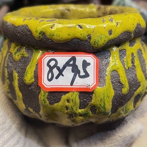 红陶粗陶花盆手工