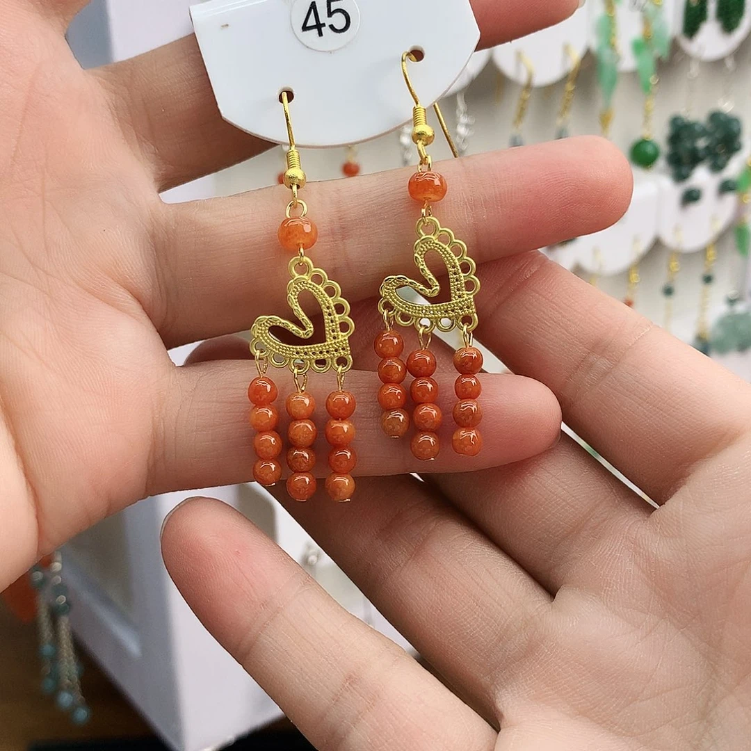 翡翠未镶嵌耳饰45