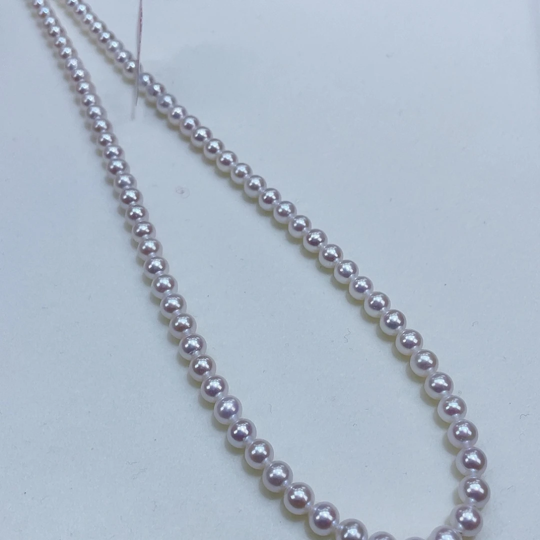 淡水珍珠颈饰银S925镶嵌5/5.5极光冷白透粉小毕业新品