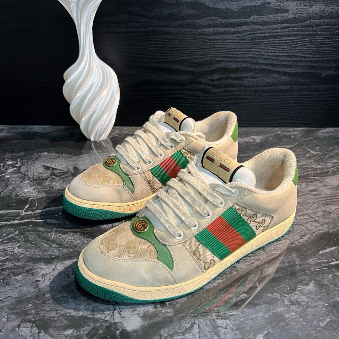 99新 GUCCI/古驰 0945/41.5码/经典做旧脏脏鞋休闲鞋