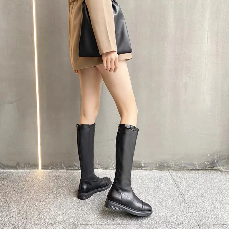 新疆（4厘米）长靴女不过膝2024秋冬新款韩长筒百搭高筒骑士靴子815
