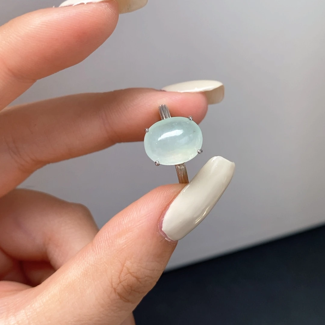 翡翠银S925镶嵌戒指