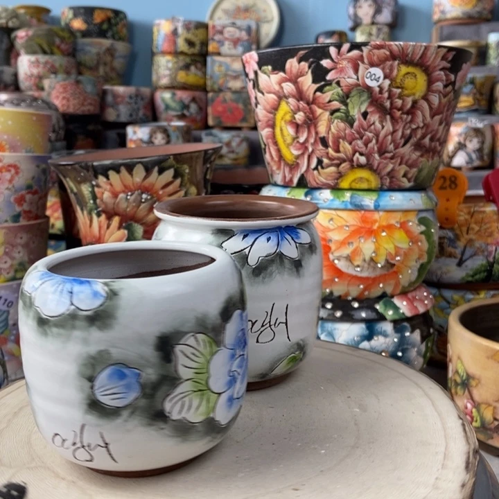 红陶景德镇艺术手绘作品