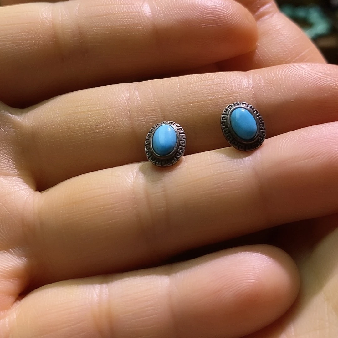 绿松石银S925镶嵌配饰