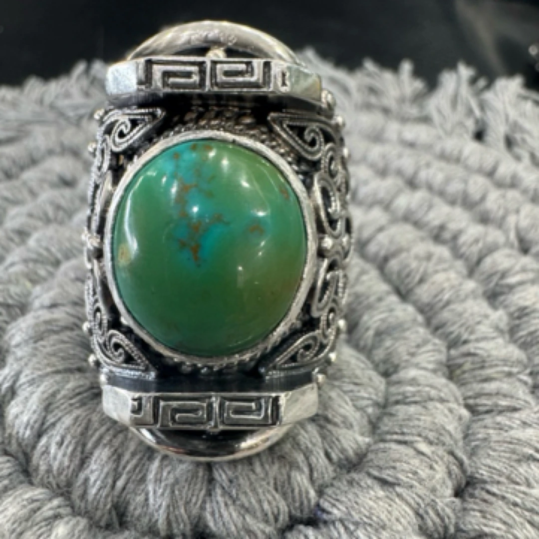 足银戒指 足银戒指 蒙古元素戒指