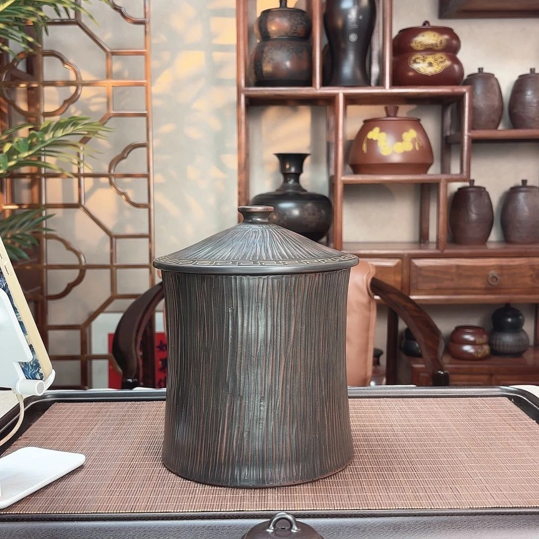 钦州坭兴陶微手工纯手工罐500克