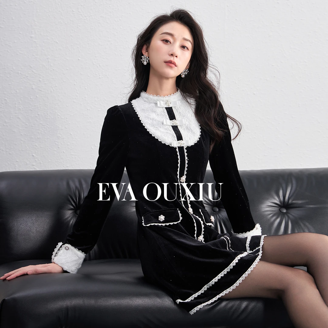 【爱粉专属】EVA OUXIU/伊华欧秀连衣裙45WAQ5607