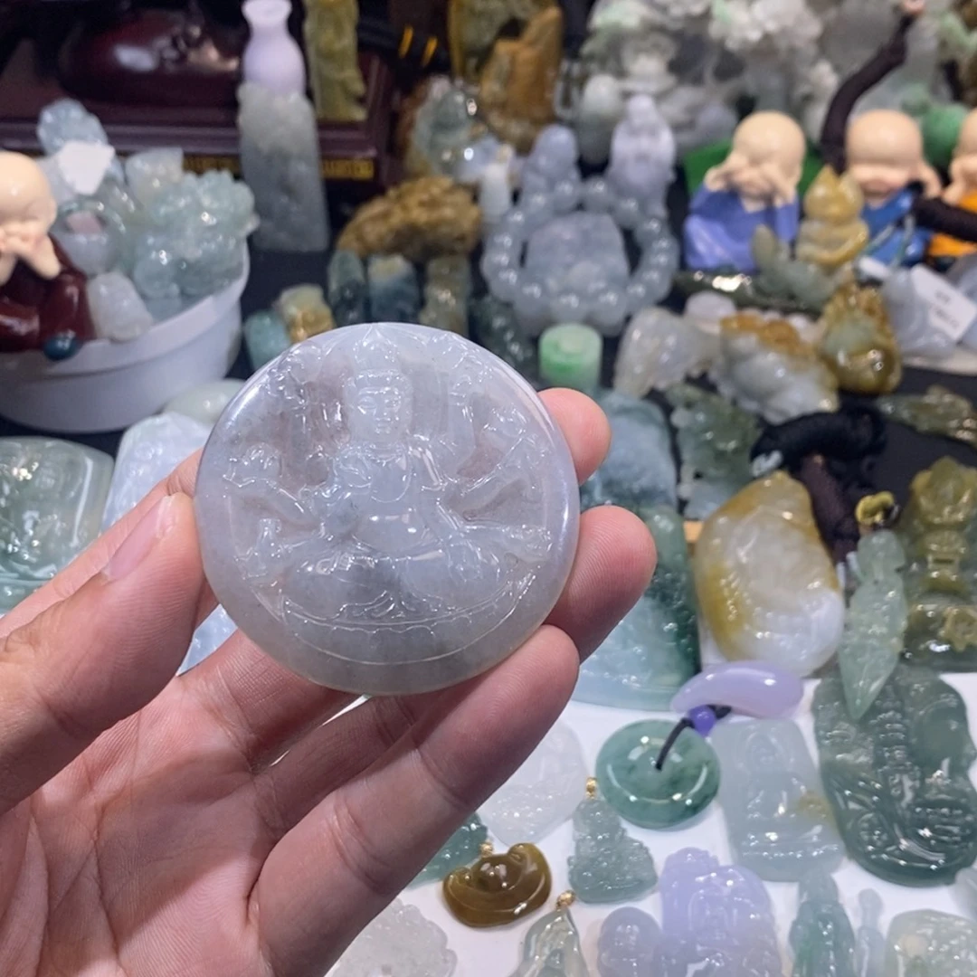 翡翠未镶嵌吊坠(不含链)千手观