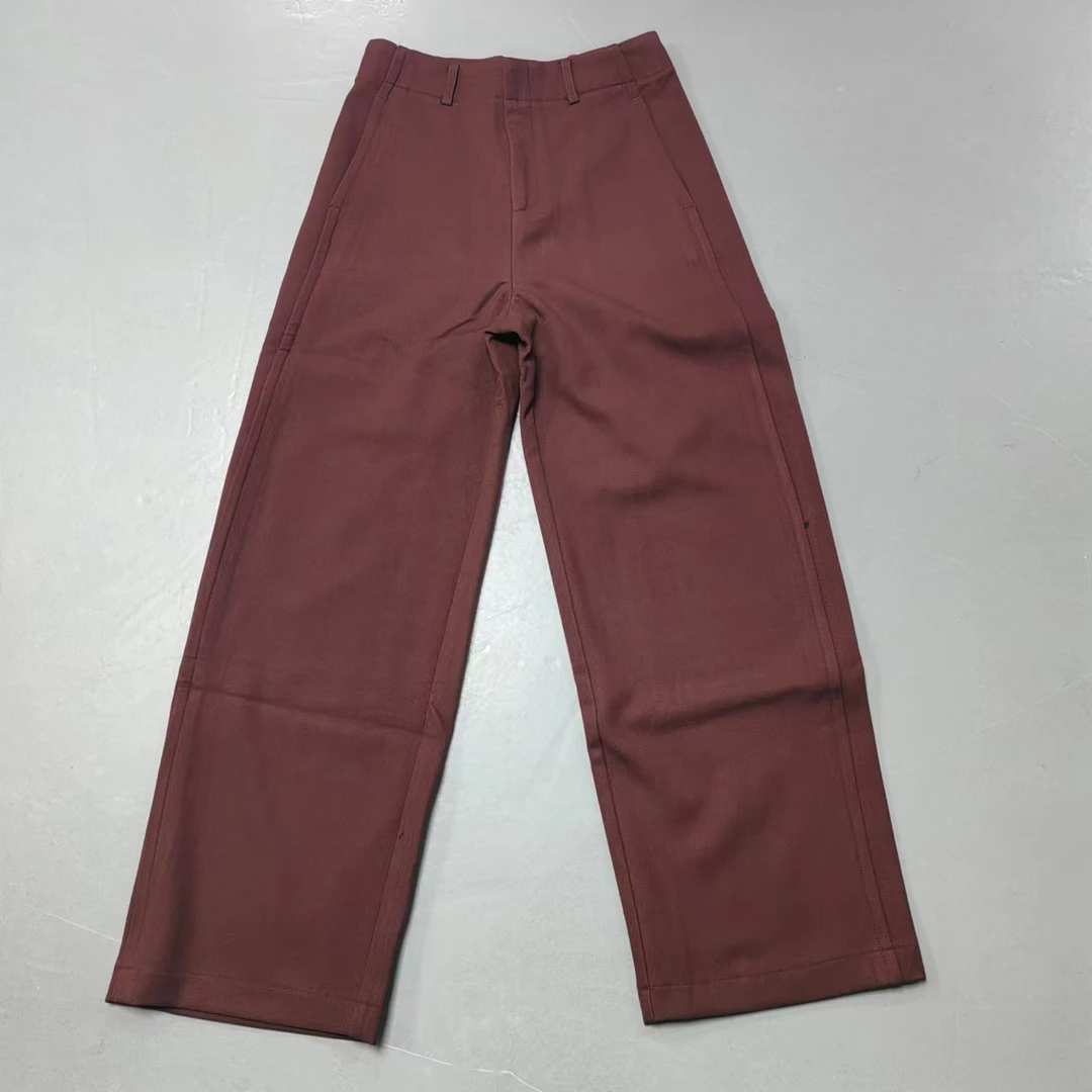 【南油玲姐】红色直筒休闲裤81830