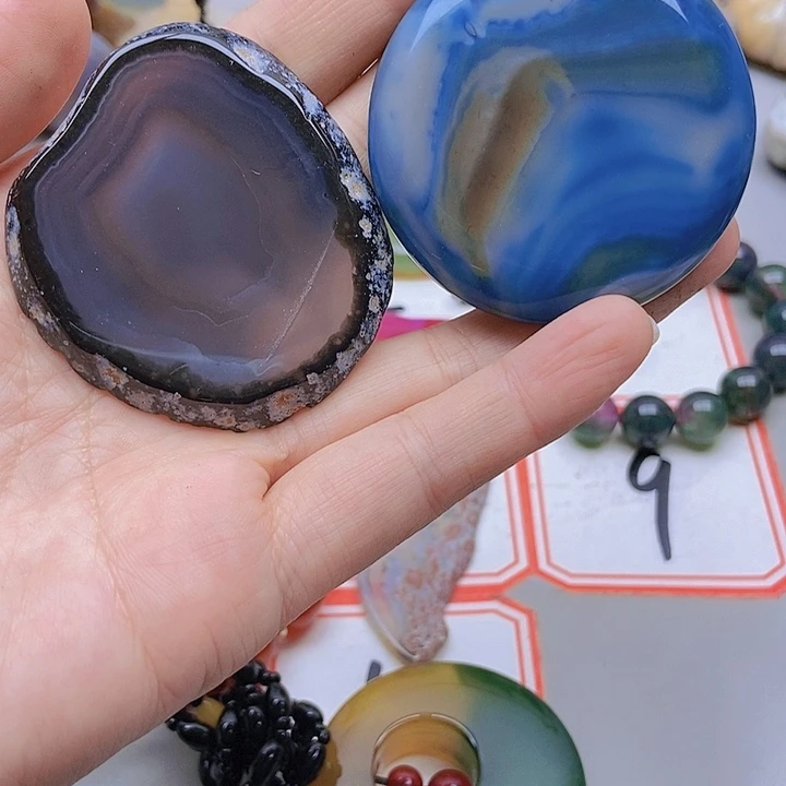 【闪购商品】未镶嵌玛瑙/玉髓珠宝半成品静**深