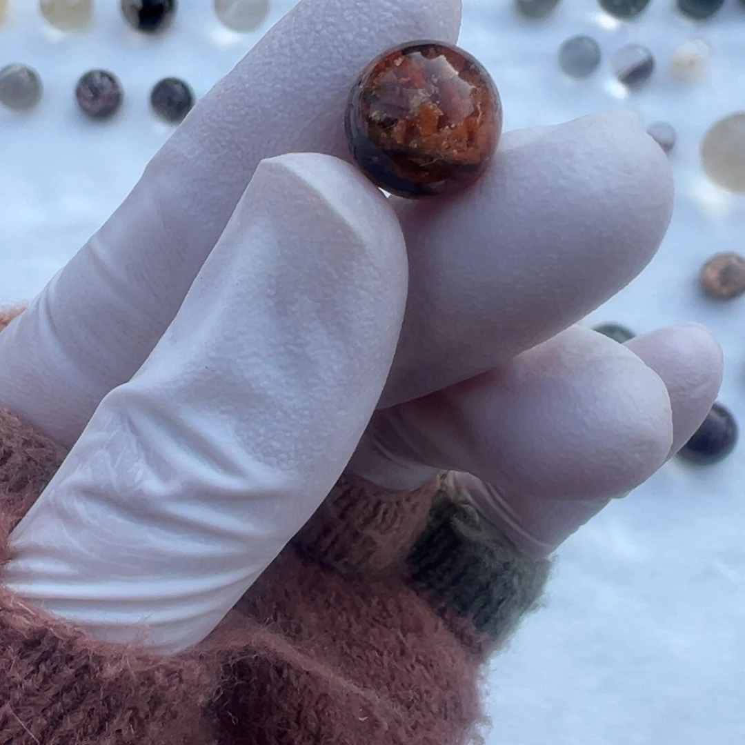 水晶橘幽灵10mm定制不退换未镶嵌王