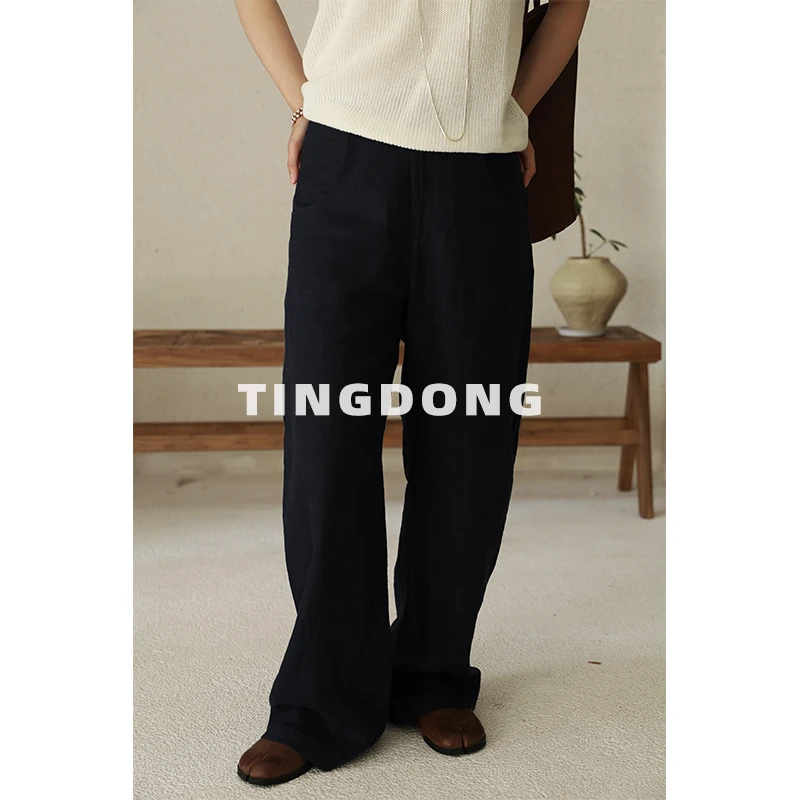 【观南】亚麻休闲宽松休闲裤