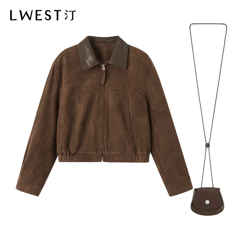 朗文斯汀2024冬季新款撞色拼接宽松短外套DZMW4510B09321