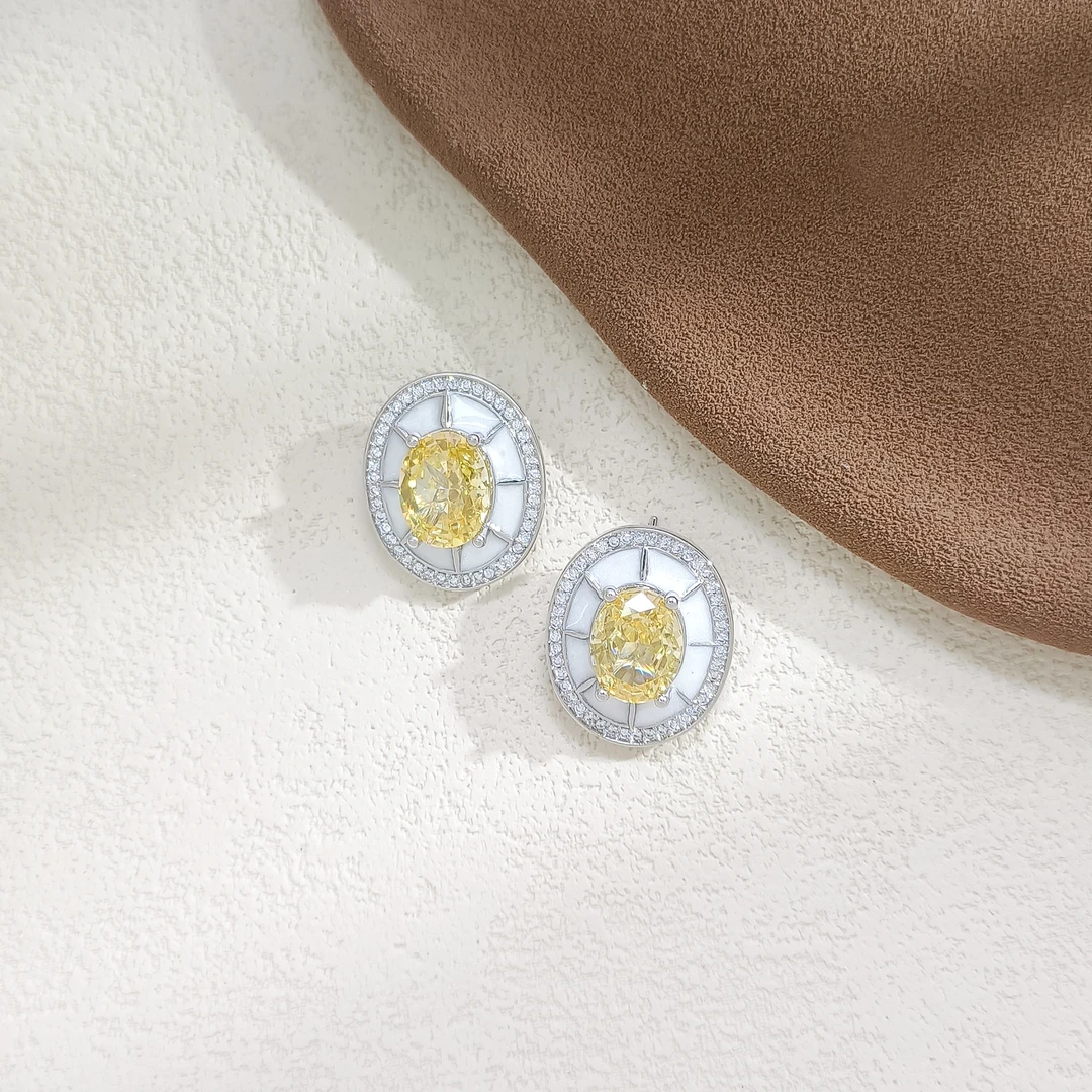 铜合金合成锆石耳饰 XS-51978 耳饰百搭小众时尚轻奢气质