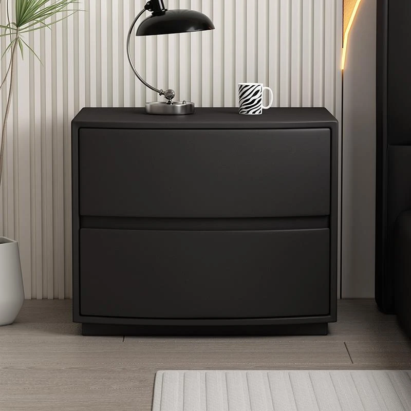 弧形床头柜轻奢现代小户型家用床边柜子卧室抽屉柜收纳储物柜