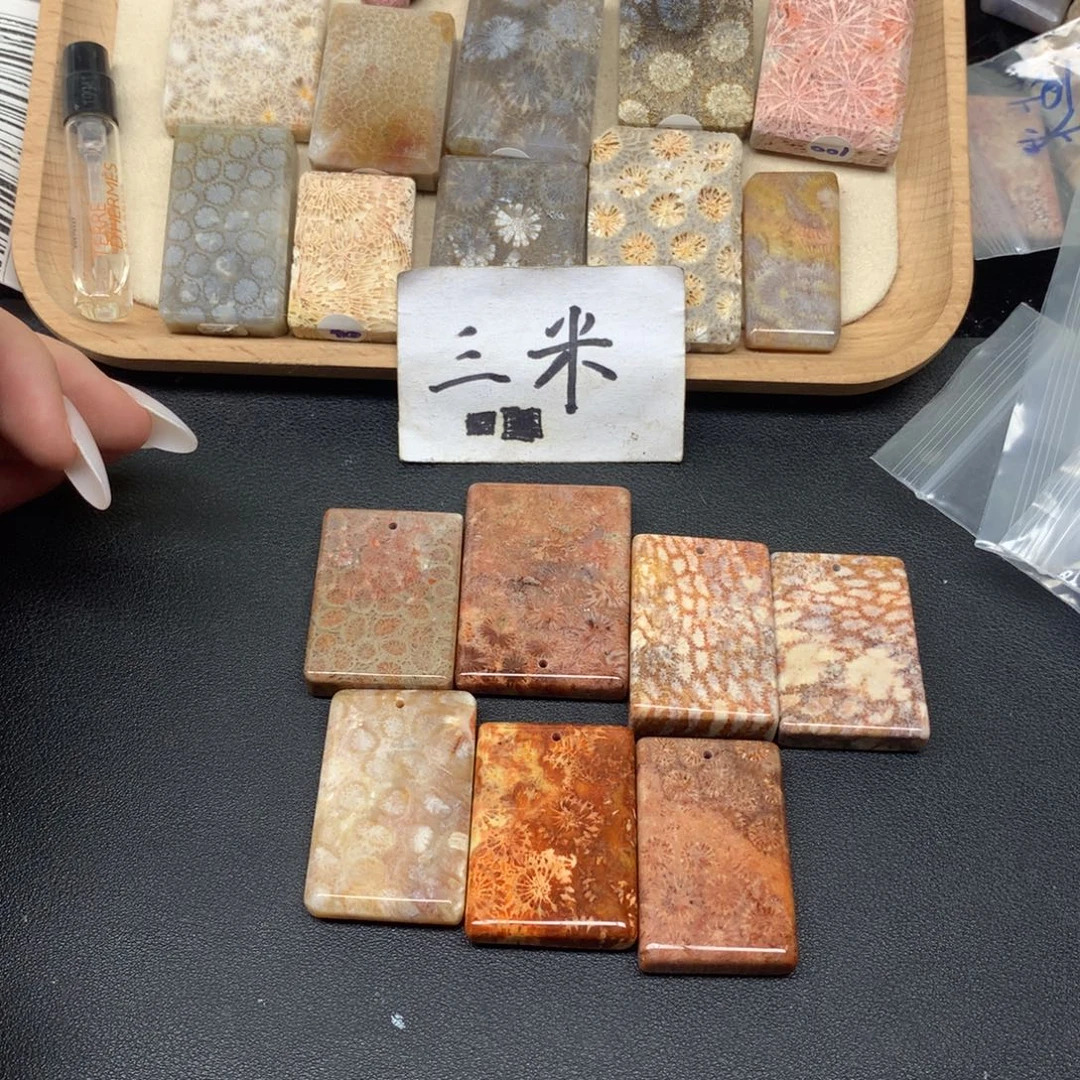 晓***红硅化珊瑚（珊瑚玉）未镶嵌颈饰