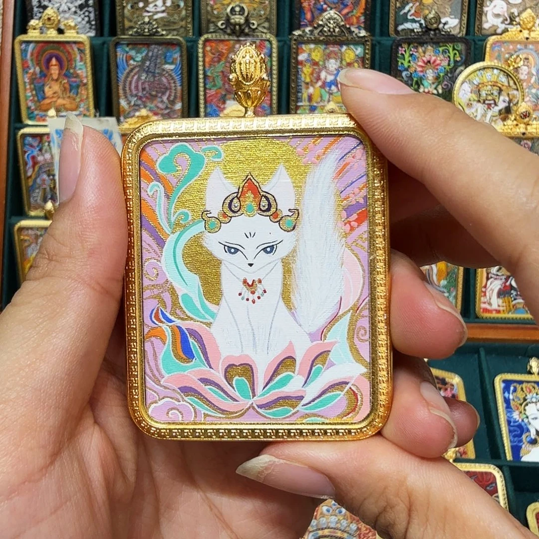 吊坠热贡纯手绘唐卡非遗文化