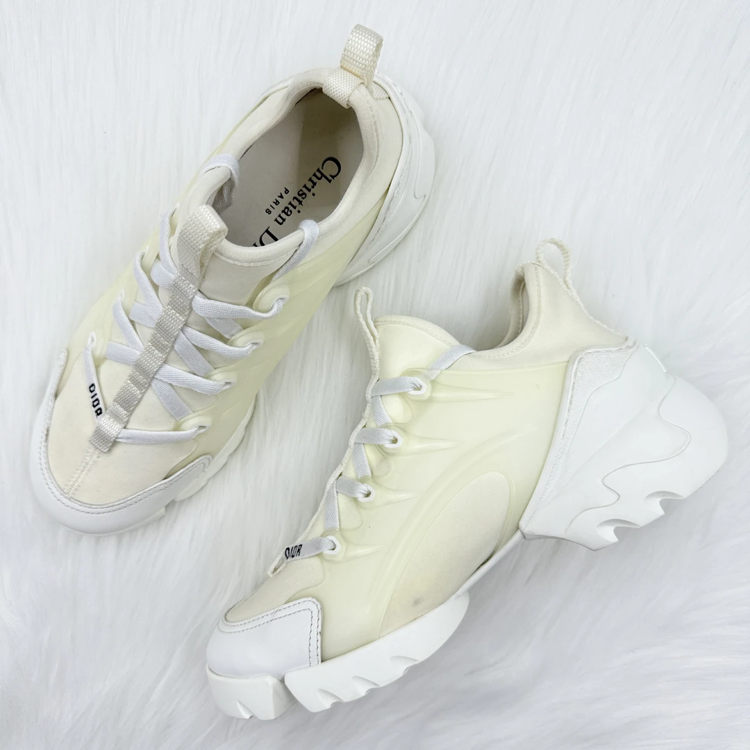 95新 DIOR/迪奥 D-connect象牙白运动老爹鞋 36码 公价8.1k bd110