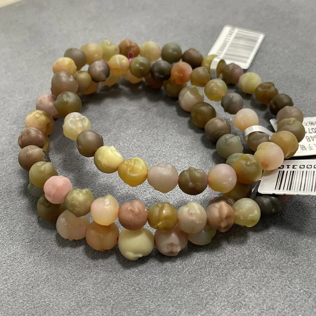 【书记甄选】天然盐源玛瑙佛头单圈手链 多样式发一xl3065