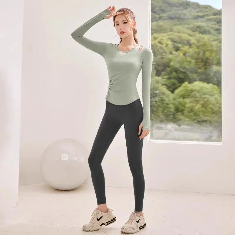 【101-150】运动上衣女带胸垫显瘦跑步健身衣普拉提瑜伽服短袖夏季