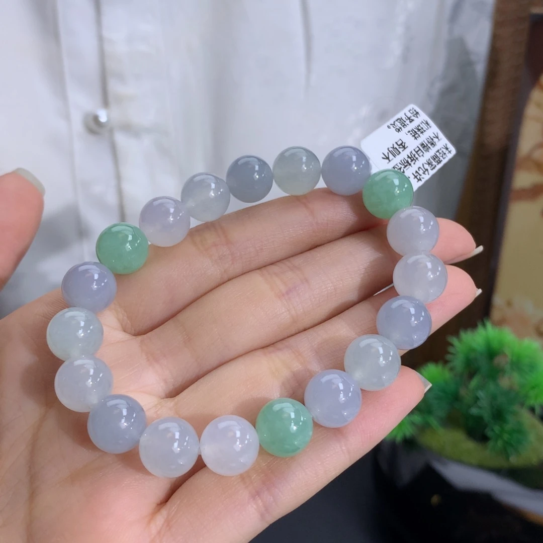 未镶嵌手串翡翠卡10冰润胶马卡龙