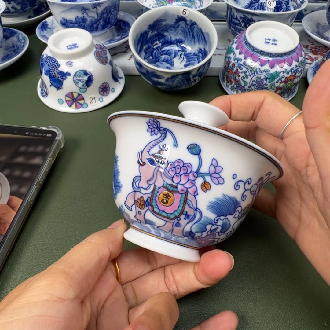 陶瓷景德镇纯手工纯手绘茶具木木