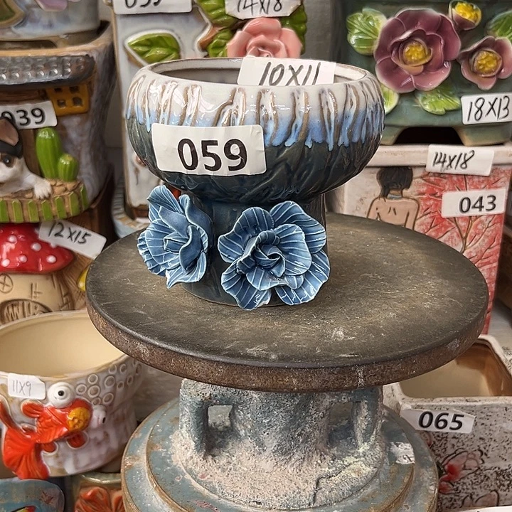 粗陶材质多肉花盆