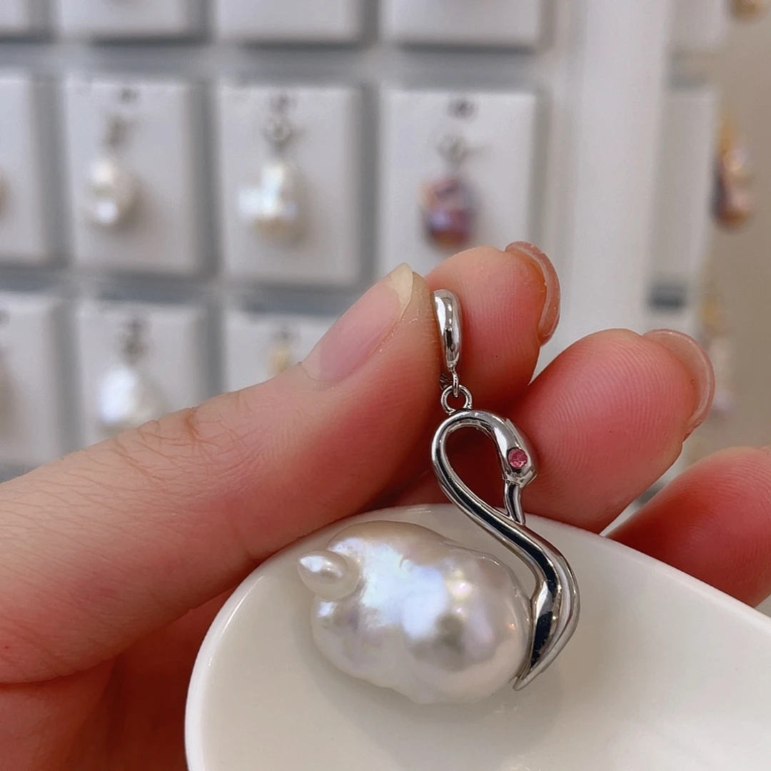 淡水珍珠颈饰银S925镶嵌