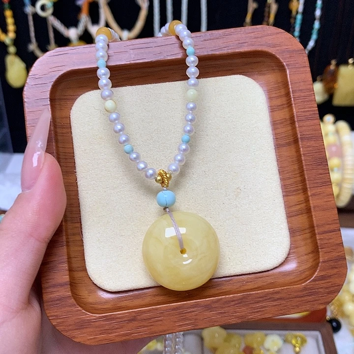 手链蜜蜡未镶嵌蜜蜡项链