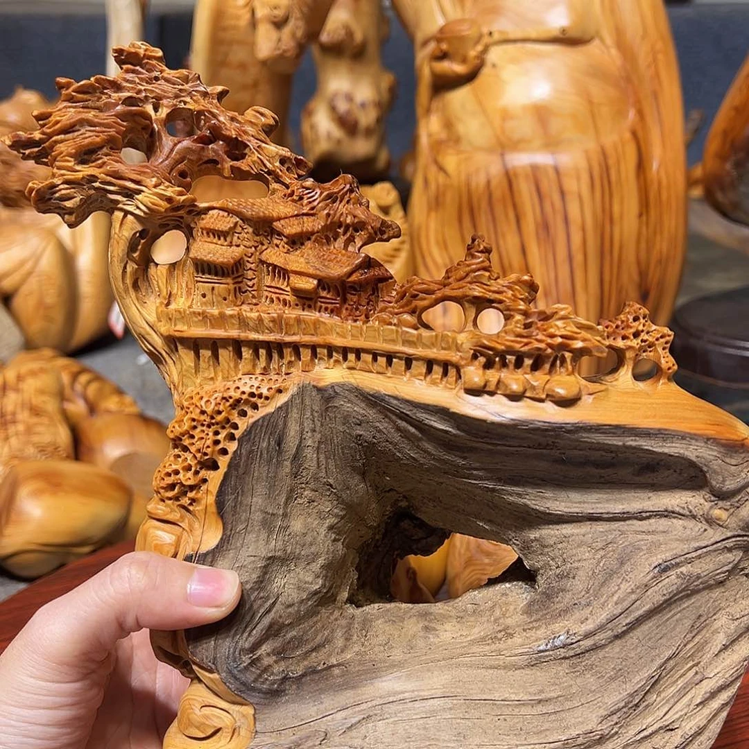 柏木（崖柏）勁*頂崖柏木手把件摆件