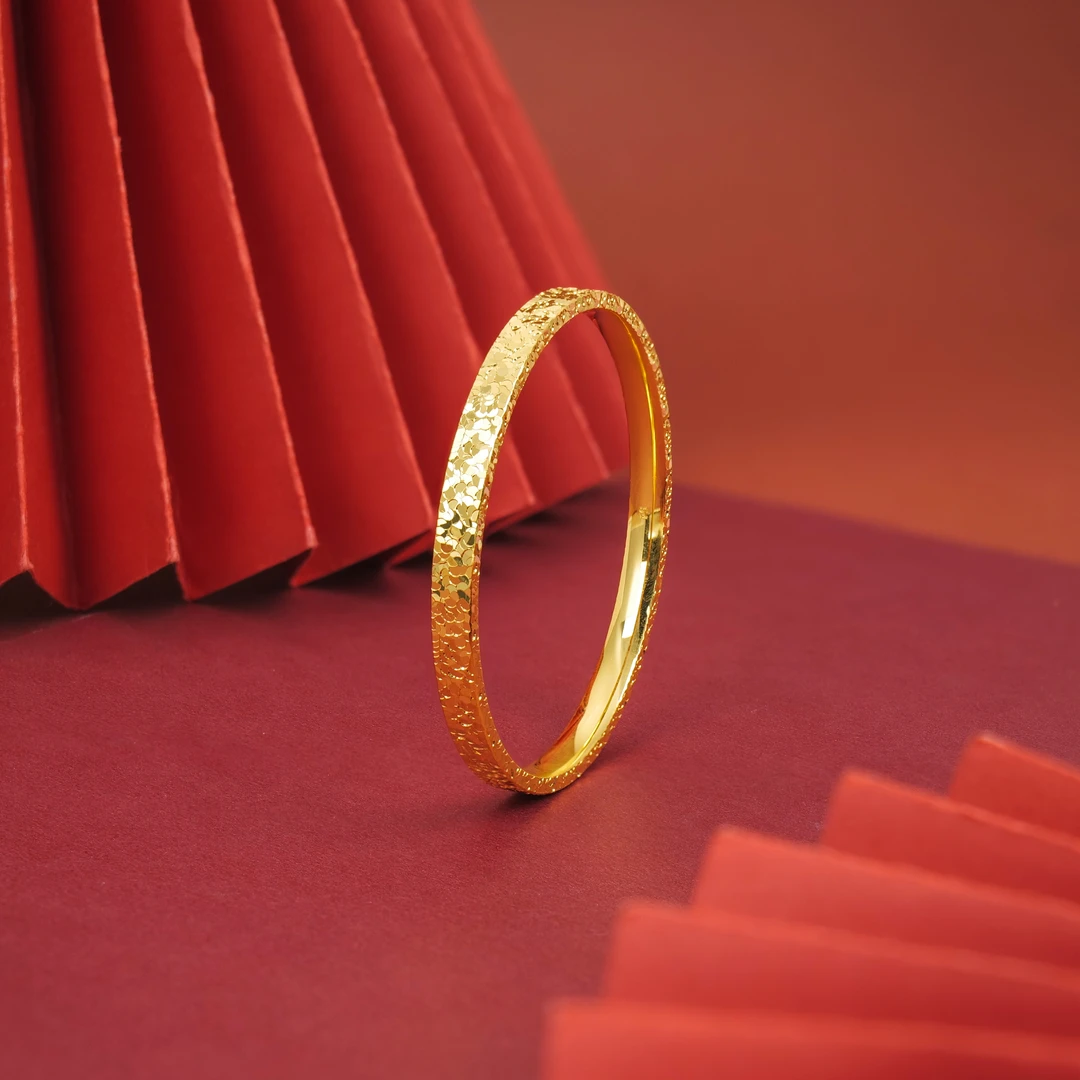 足银手镯 福利品 三面碎冰手镯{小优}