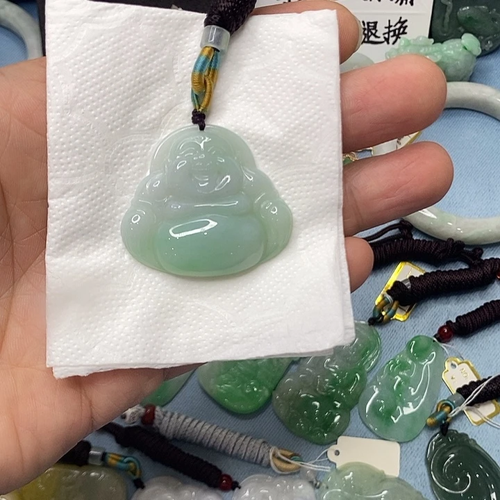 翡翠银S925镶嵌吊坠(不含链)