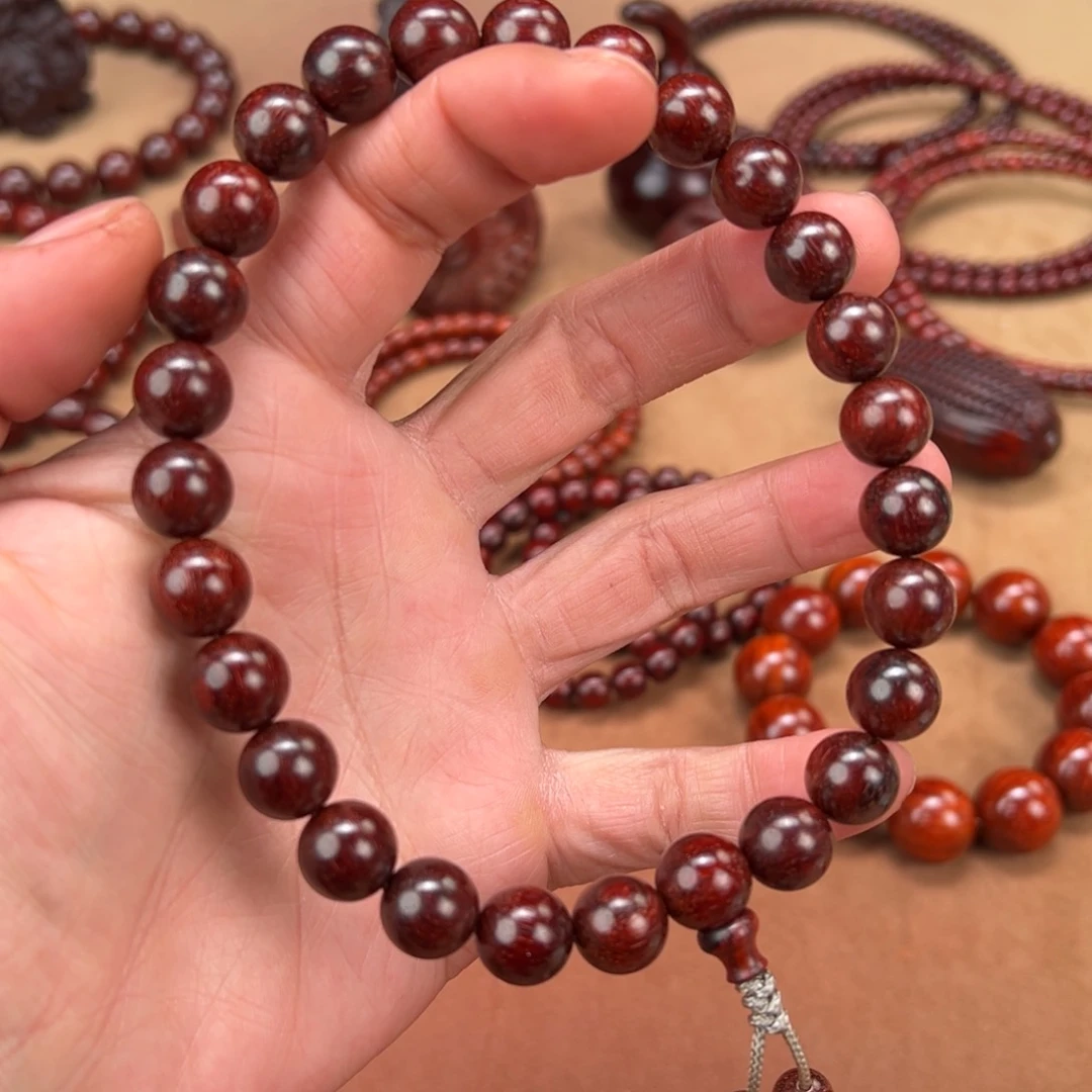 檀香紫檀（小叶紫檀）手串/手链陈**r12圆珠手持