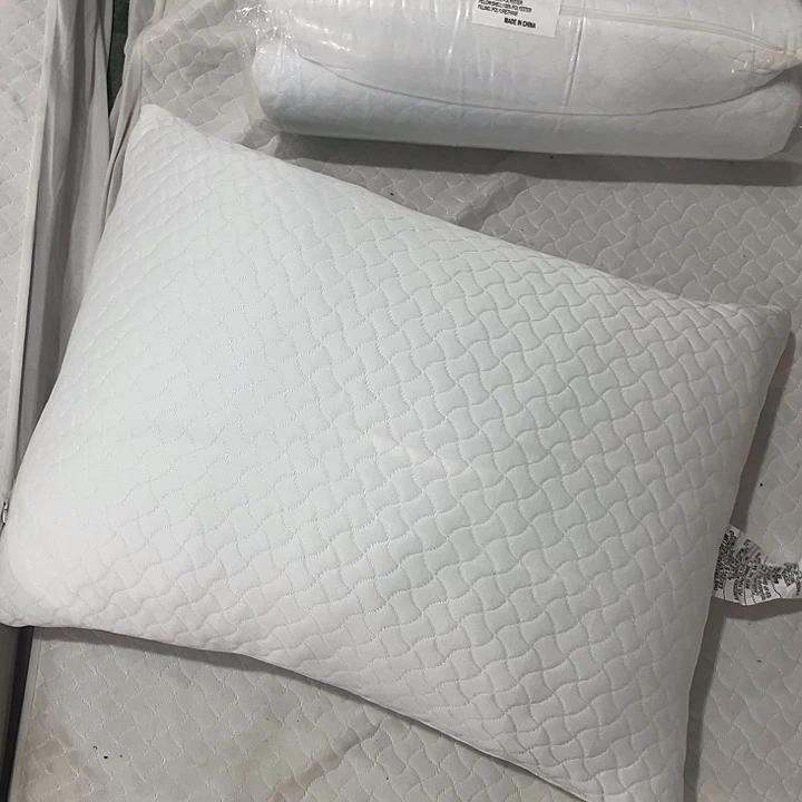 记忆棉凉感枕套白色发2格