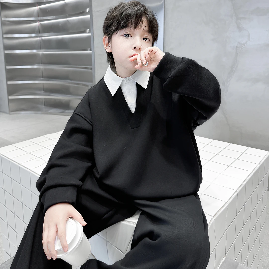 【刘刘妈】2025春秋亲子款毛衣时尚韩版时尚百搭休闲套头针织衫套装