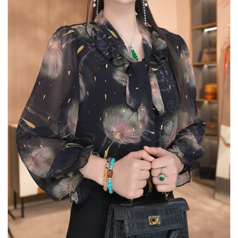 CYM1714气质优雅衬衫女士春夏新款时尚百搭洋气显瘦小衫上衣