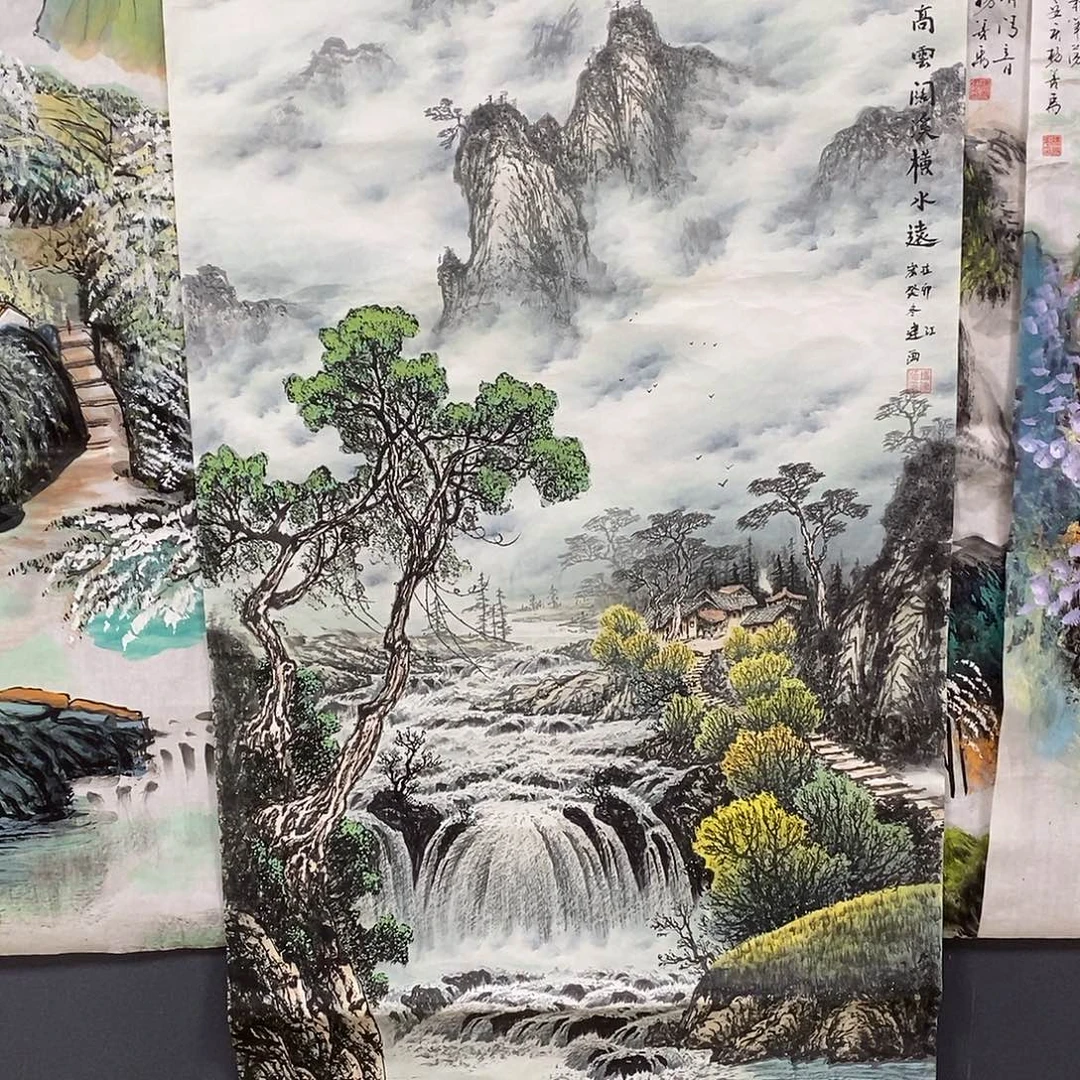 佛***吖国画平价书画冯建江70/140